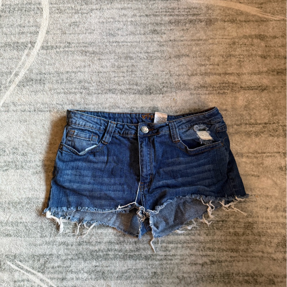 Y2K denim mini shorts